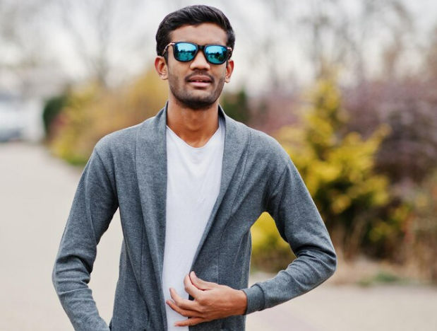 Confident gay daddy in India